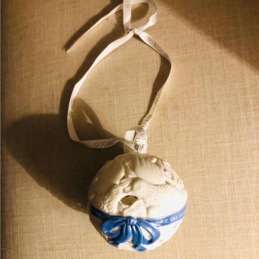 Wedgwood White and Blue Hanging Ornament